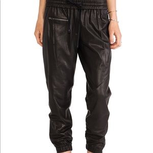 Pam & Gela Perforated Leather Trackpant